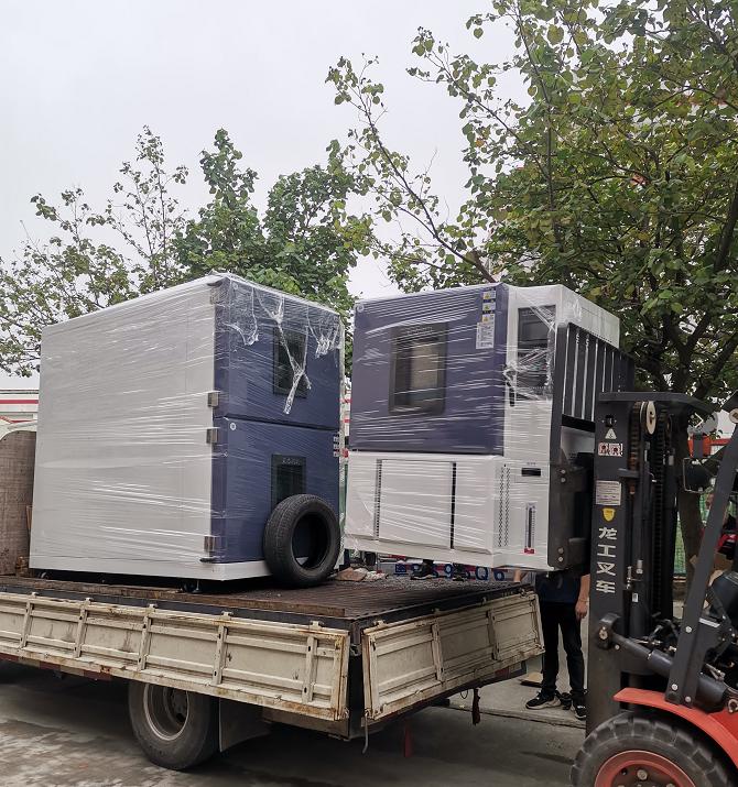 水冷式兩廂冷熱沖擊箱、恒溫恒濕箱順利交付東莞電子企業(yè)